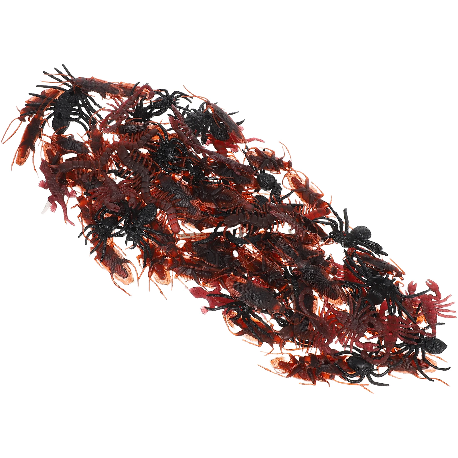 

148pcs Fake Spider Scorpion Cockroach Snake Decoration Halloween April Fool's Day Party Props Vivid Life Like Plastic