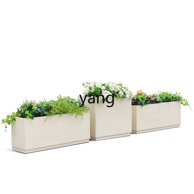 LH Outdoor Aluminum Alloy Flower Box Combination Coffee Shop Terrace Courtyard Partition Flower Bed