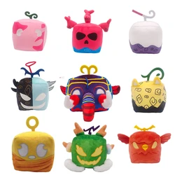 Anime Game Blox Fruits Plush Toy Fruit Leopard Pattern Plushies Stuffed Blox Fruits Figure Peluche Birthday Party Gift For Kids