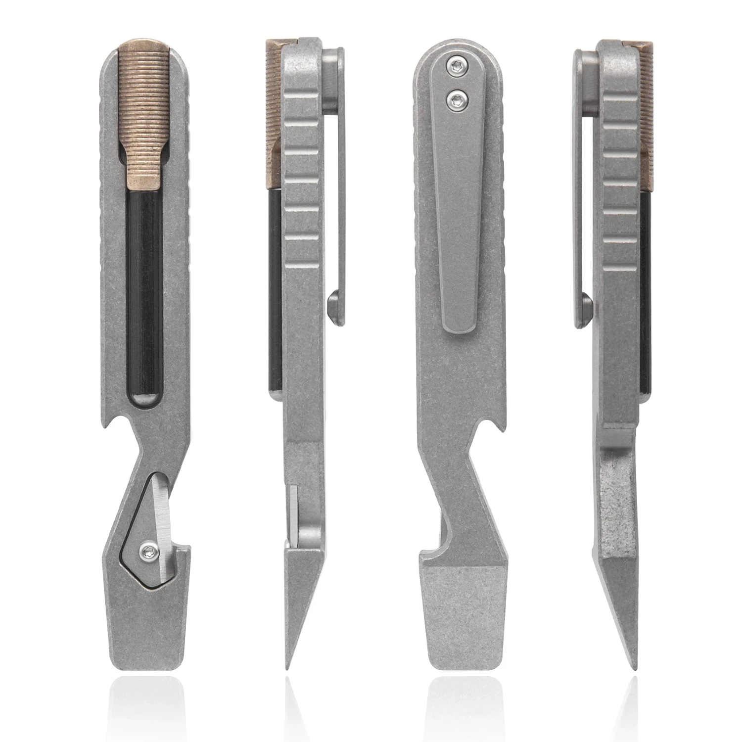 Titanium Alloy Crowbar Multifunctional Tool Outdoor Camping Bottle Opener EDC New Pry Bar Rope Cutting Knife