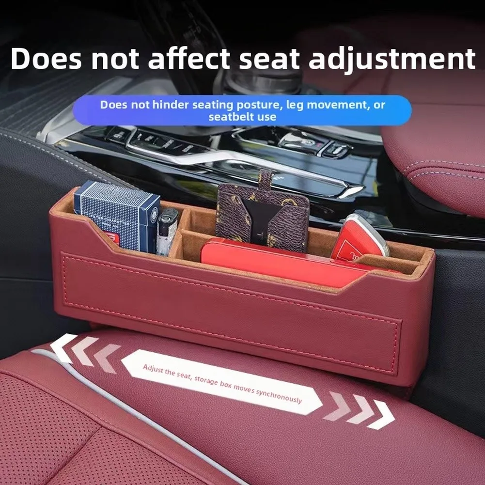 

Car Seat Gap Filler Storage Box Multifunction Car Crevice Storage Box Organizer Auto Seat Slit Card Pocket Phone Cup Holder
