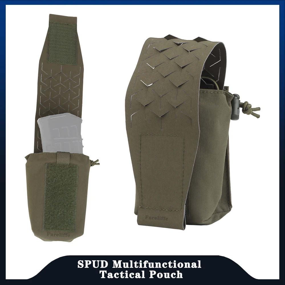 Tactical Multi-Purpose Sub/SPUD/MAG Pouch for Vest Belt/Chest Rig,Quick Release MOLLE Utility Bag for Holder Radio Monitor Phone