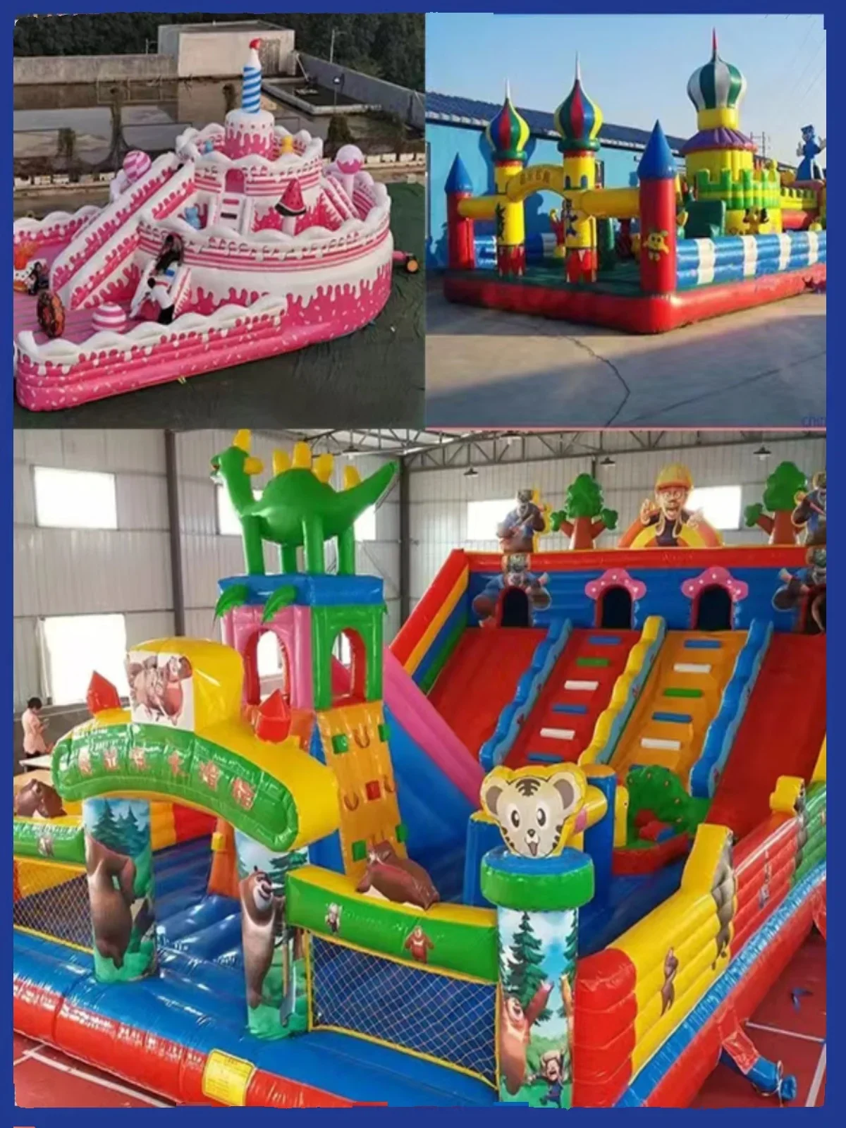 Large inflatable castle, outdoor children\'s water park, slide, mobile clearance, air mold customizable