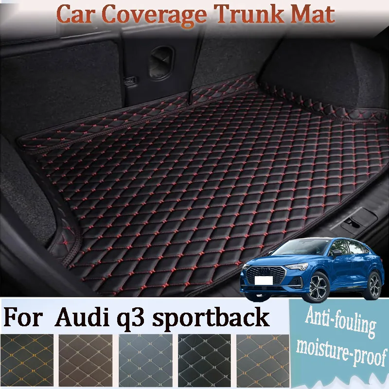 

Car Trunk Mat For Audi q3 sportback 2020-2024 XPE Leather Waterproof Cargo Liner Carpet Interior Accessories Cover