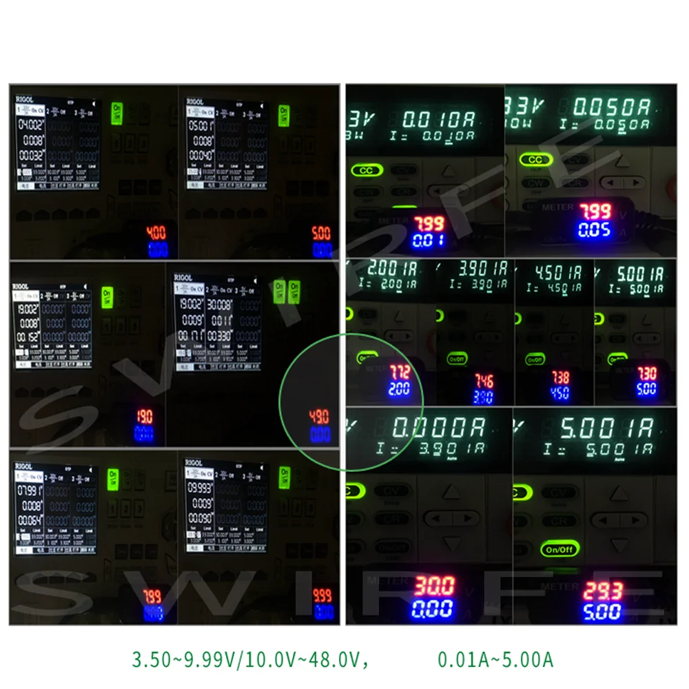 240W 48V 5A DC Bidirectional Voltmeter Ammeter Dual Display LED Digital Voltage Current Meter 5V 12V 15V 19v 20V 24V 5525 5521