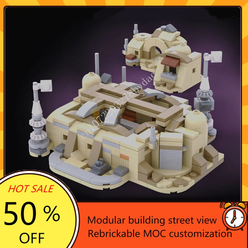 485PCSMini Mos Eisley Cantina Space War Wapen MOC SpaceShip Battle Model Bouwstenen Architectuur DIY AssemblyToy Kerstcadeau