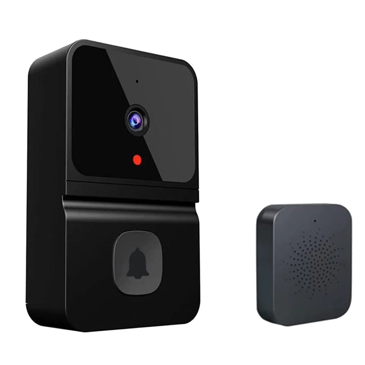 Wireless Camera with Wireless Chime, Intercom HD Night Vision WiFi Rechargeable Security Door Bell