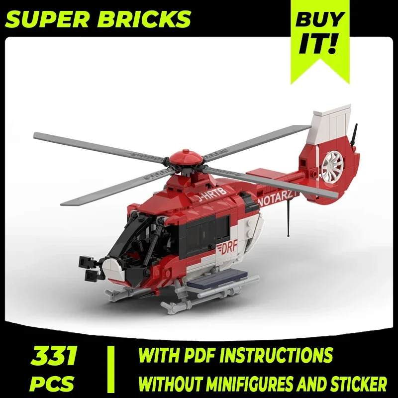 

Military Model Moc Building Bricks Airbus H135 Helicopter Technology Modular Blocks Gifts Christmas Toys DIY Sets Assembly