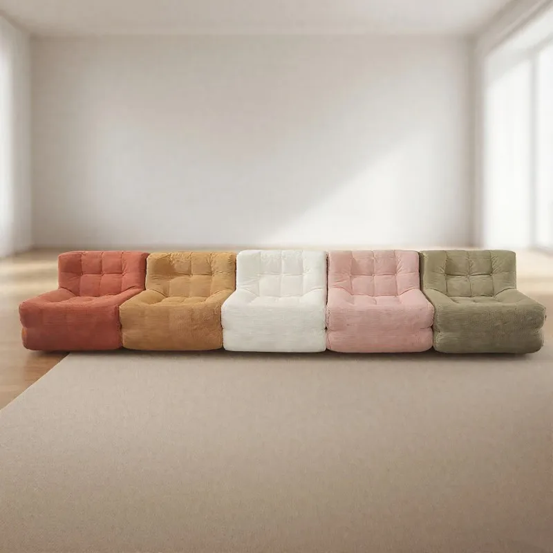 Postmodern L-Shaped Modular Cloth Sofa Set with Comfortable Sponge-Filled Backrest Durable Design for Living Rooms & Apartments