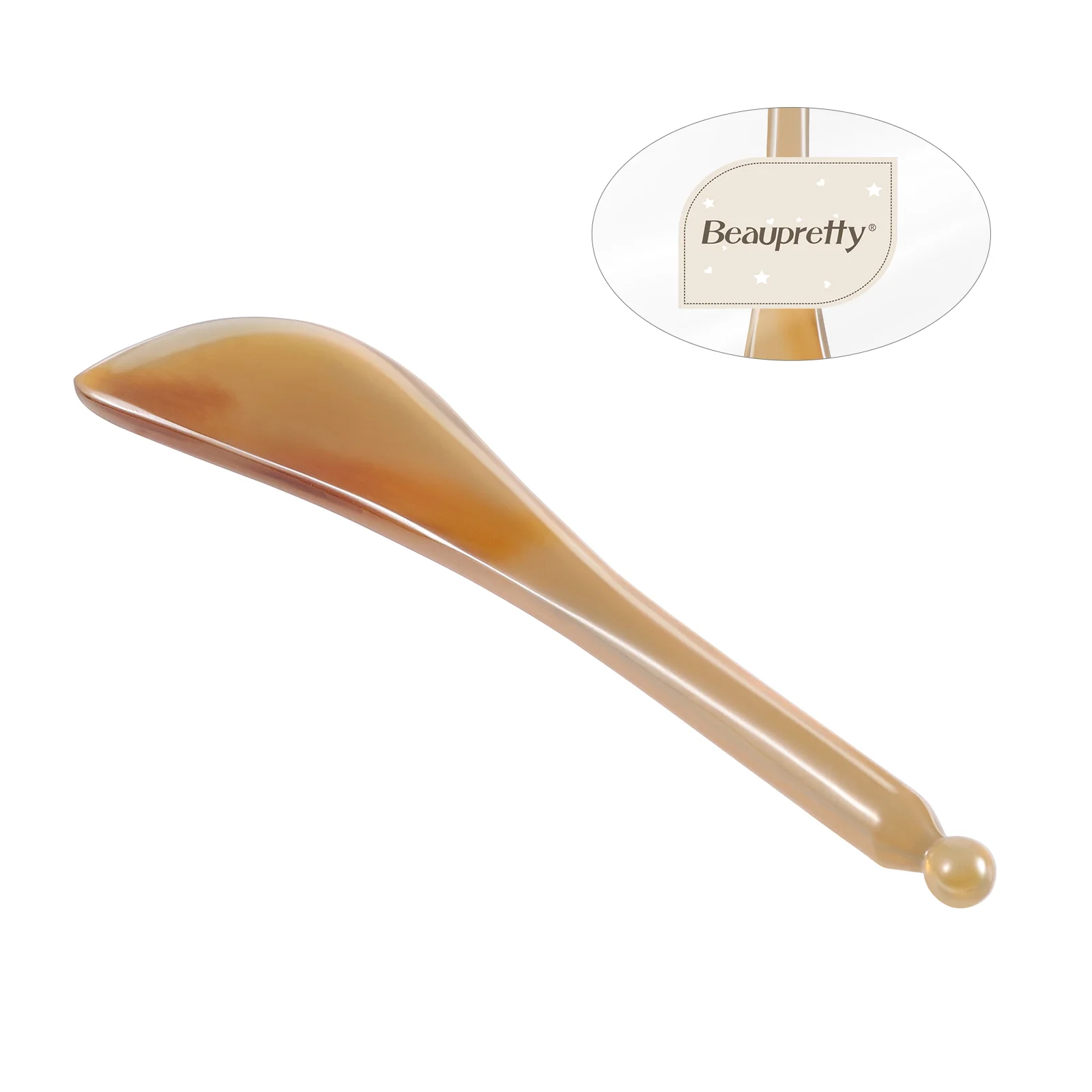 Beaupretty-placa de cuerno Guasha, tabla de masaje Natural, herramienta para SPA, cuerpo, cara, piel, cuerno, tablero guasha