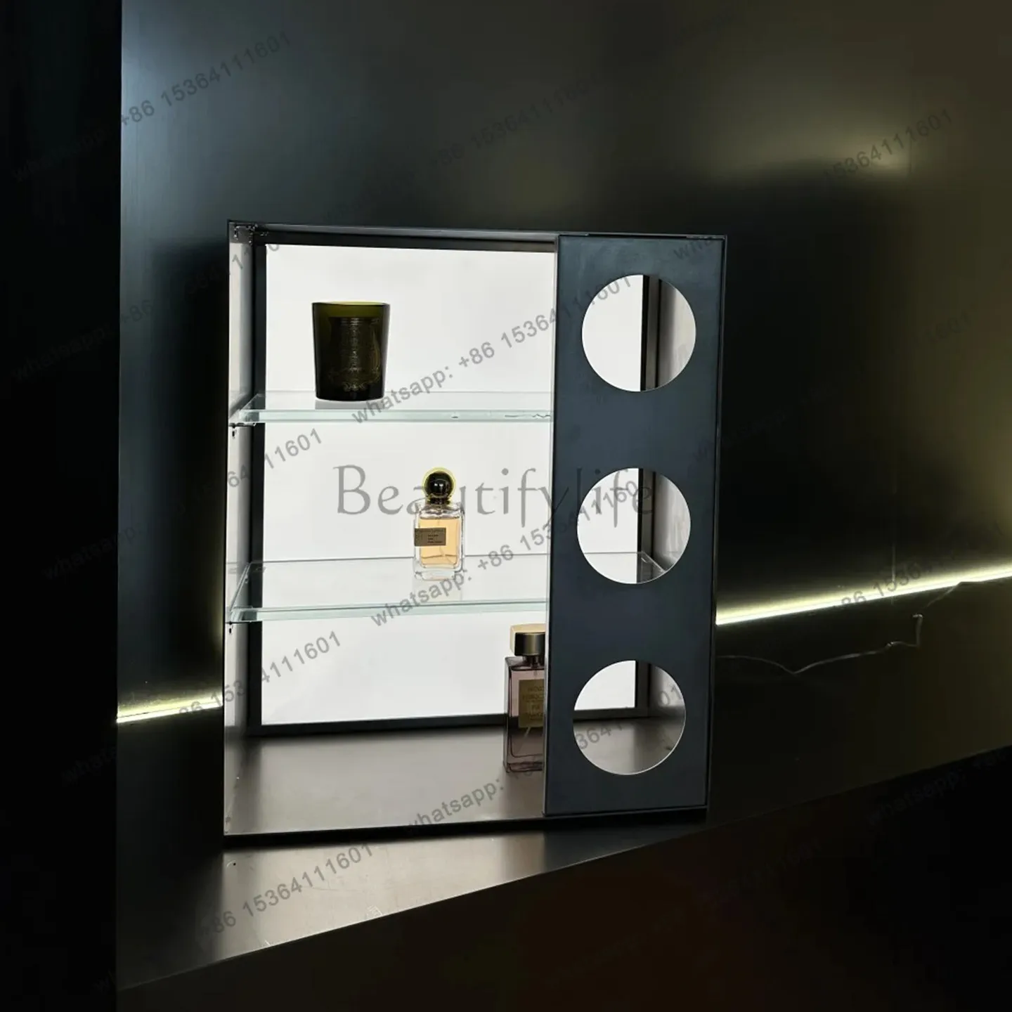 Modern Minimalist Luminous Shelves Living Room Home Bedroom Storage Display Cabinet