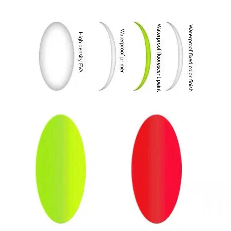 60Pcs 10 packs Oval Space Bean Angelschnur Angeln Float 6 In 1 String Typ Sinker Stoppt Float Stopper Tackle zubehör – Detail 4