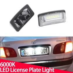 2x Canbus LED Number License Plate Light Lamp For Toyota Alphard Wish Noah Voxy Estima Caldina Corolla Crown Majesta Previa