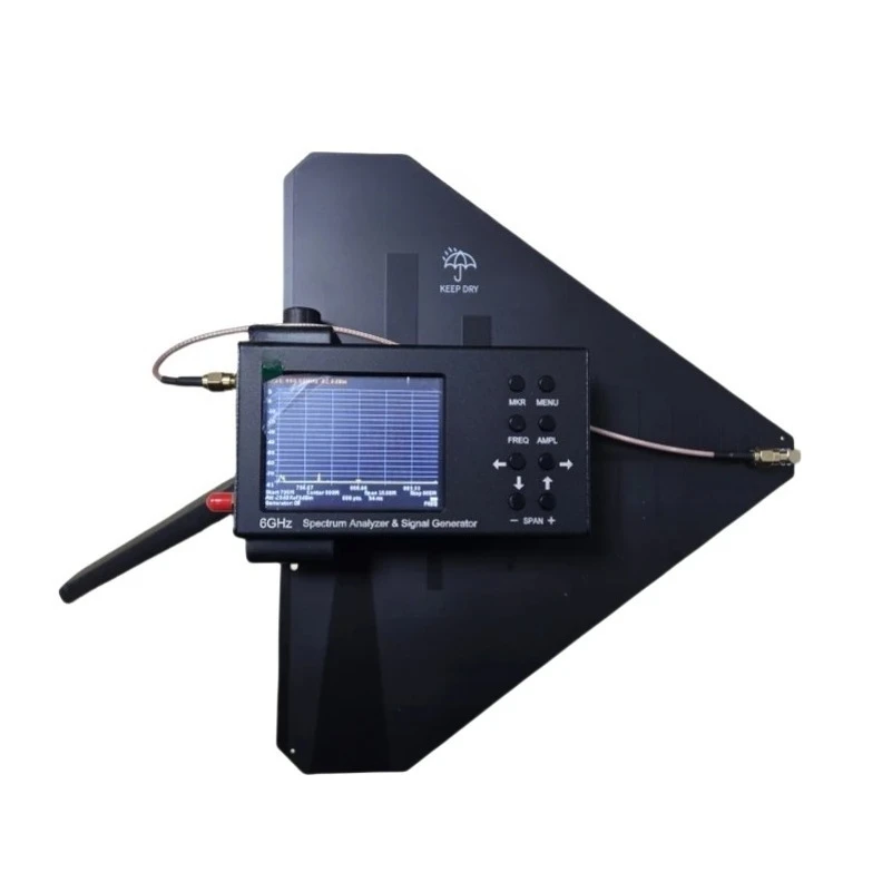 FOR  3G 4G LTE CDMA DCS GSM GPRS GLONASSNew SA6 6G Portable Spectrum Analyzer Signal Genertor + ZA048 Log Periodic Antenna LPDA