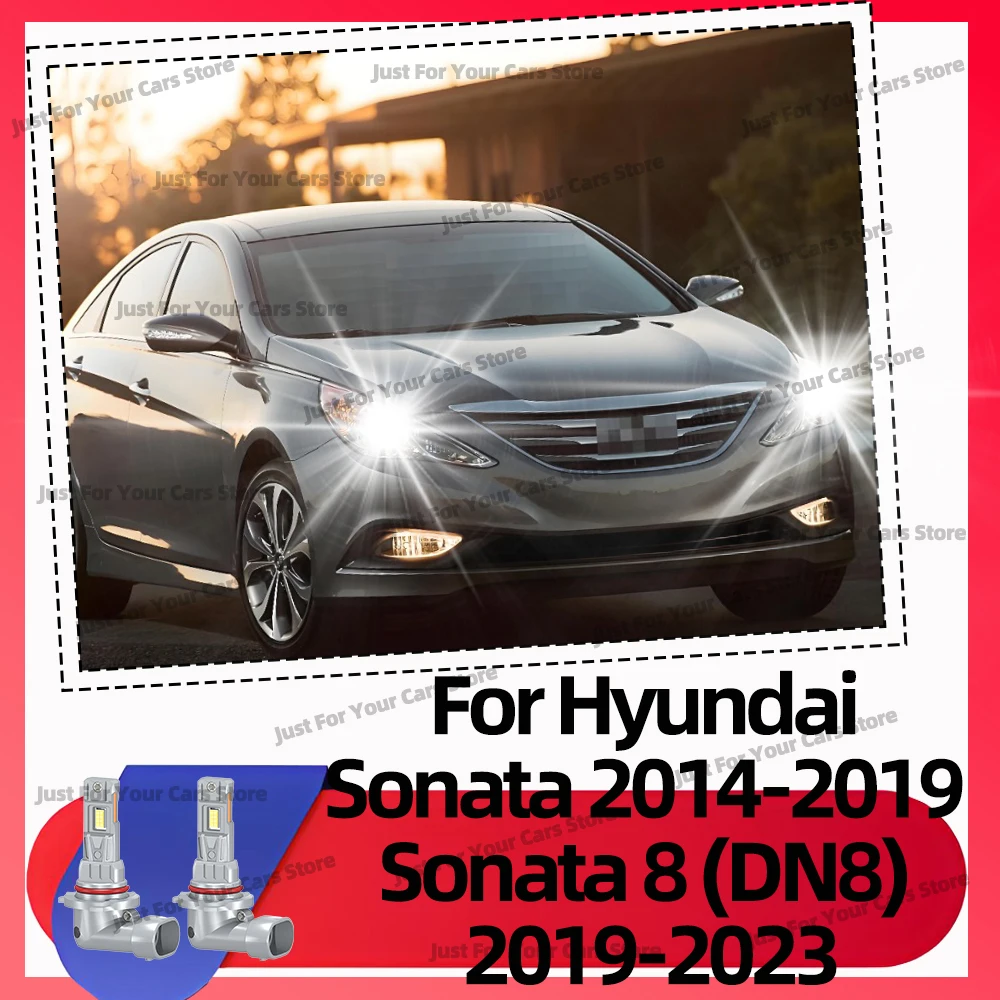 

2x LED Headlights 9005 HB3 30000LM For Hyundai Sonata 2014-2019 Sonata 8 (DN8) 2019-2023 Super Bright 6000K Lamp Bulbs Plug&Play