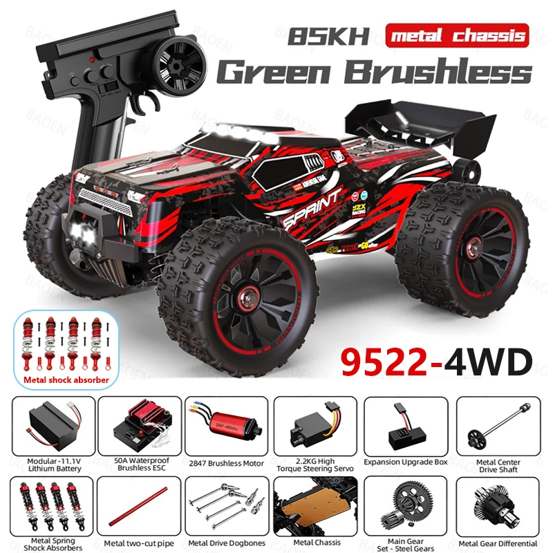 

RC Car Brushless TS 9522PRO 4WD 1:16 85KM/H High Speed Four-wheel Drive Off-road Drift Remote Control Car 9522 50KM/H Boy's Toy