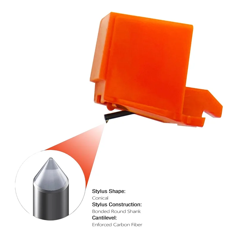 B04B-ATN3600 Diamond Turntable Stylus With Cleaning Brush, Record Player Needles For Audio-Technica AT-PL50,AT-LP60,AT-PL300