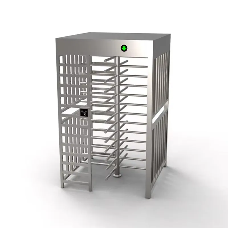 Automatic Full Height Turnstile Gate Double Door High Stability Security RFID Card Face Recognition QR Code Smart Access Control
