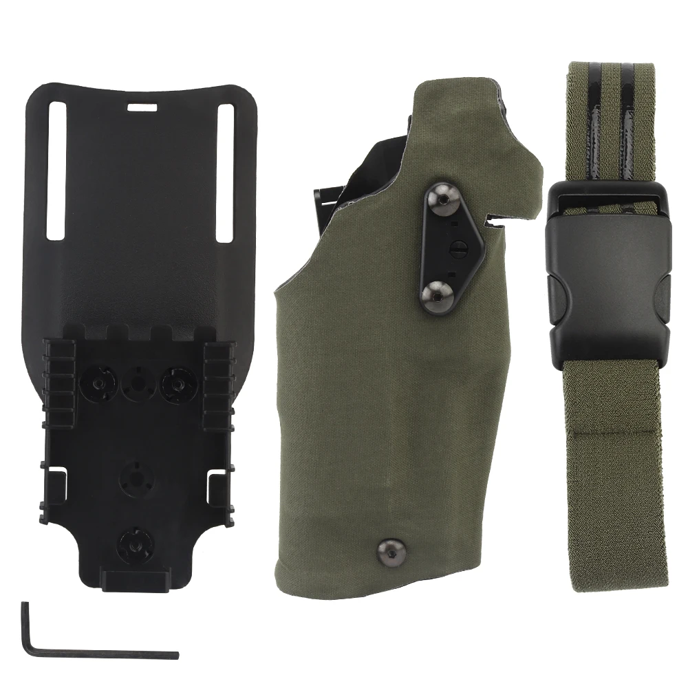 6354DO Taktisches Pistolenholster für Glock 17/19 mit X300/X300U Taschenlampe Airsoft -832 ALS Schnellverschluss-Beinholster