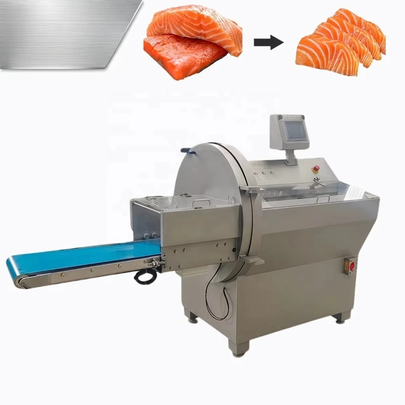 Customized Industrial Frozen Beef Slicer Machine Adjustable Cutting Thickness Large Meat Cutter With Portion Conveyor