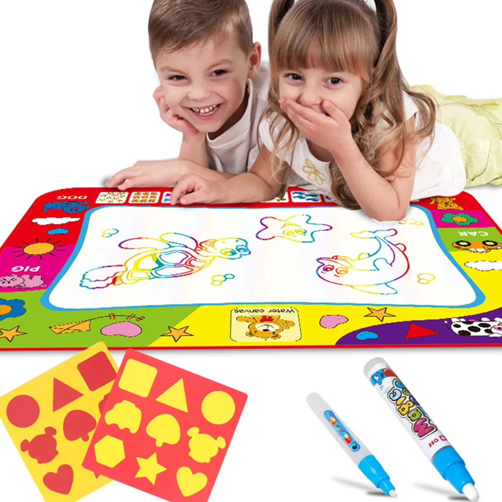 Coperta da disegno su tela ad acqua, giocattolo in stoffa per graffiti, tavolo da pittura per bambini, tappetino per bambini, tessuto colorato per bambini