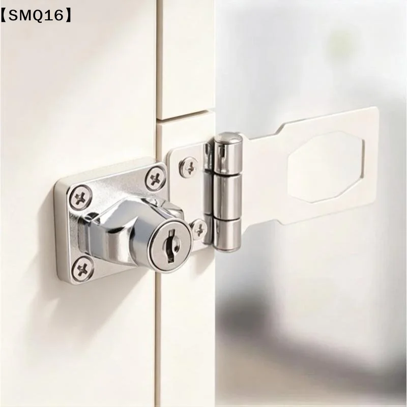 Zinc Alloy Drawer Lock With 2 Keys Key Hasp Lock Safety Cabinet Cupboard Security Lock Locking Buckle Without Hole Drilling【SMQ】