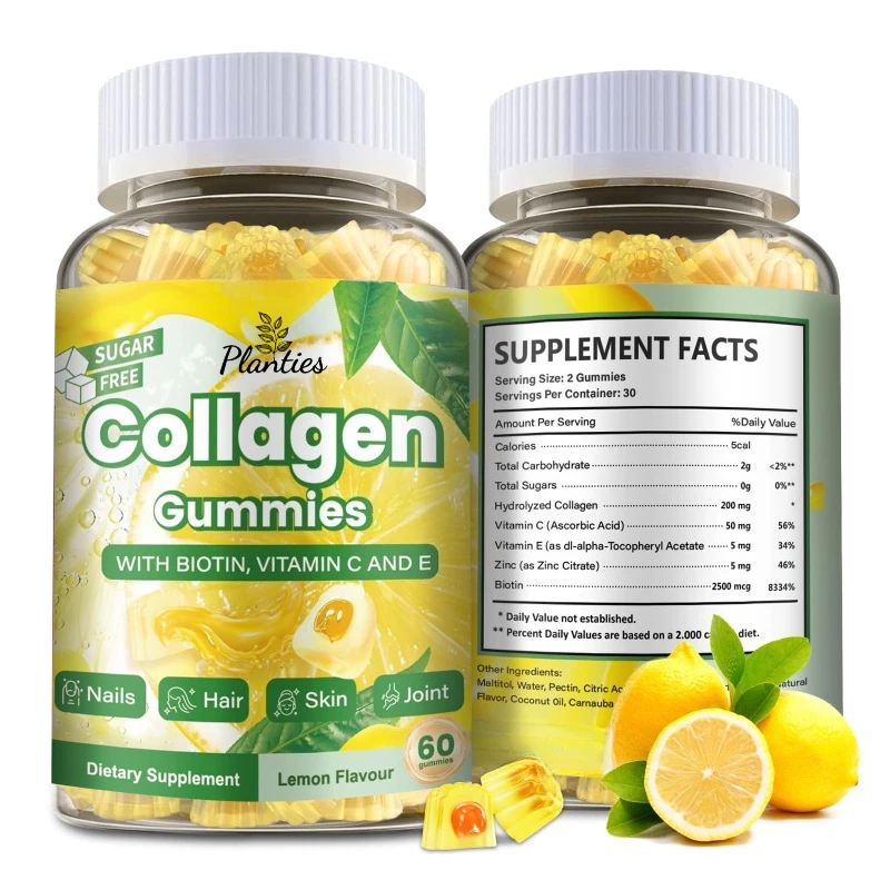 

Многоколлагеновые пептидные капсулы, витамин С и гиалуроновая кислота подходят для красивых волос и ногтей - 60 капсул