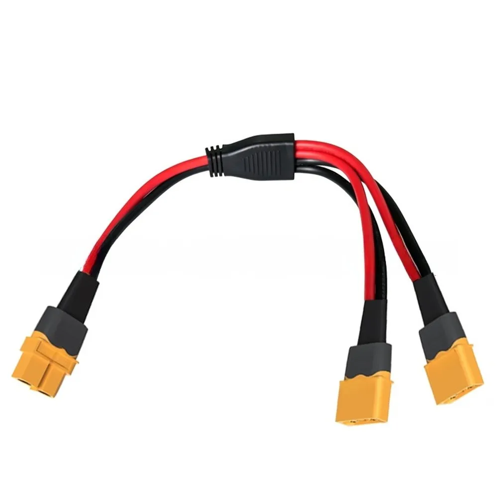 XT60H Electric Tuner Adapter Cable for RC Model Airplanes Featuring Parallel Connection 10AWG Tinned Copper 0.3 Meter Length