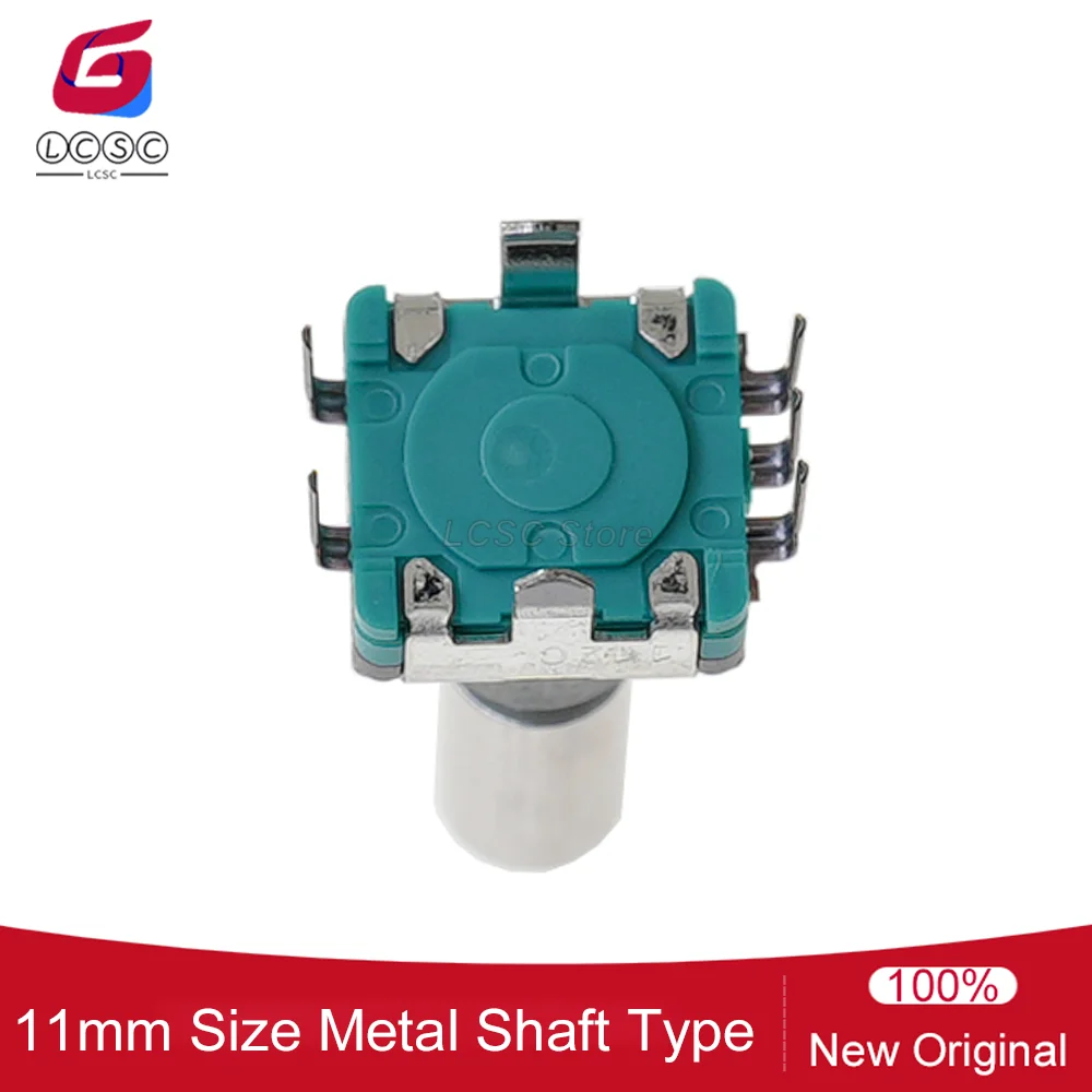 5Pcs/Lot ALPS EC11E15244B2 11mm Size Metal Shaft Encoder With Switch Rotary 15 Pulses Flat Actuator Length 20MM Audio Control