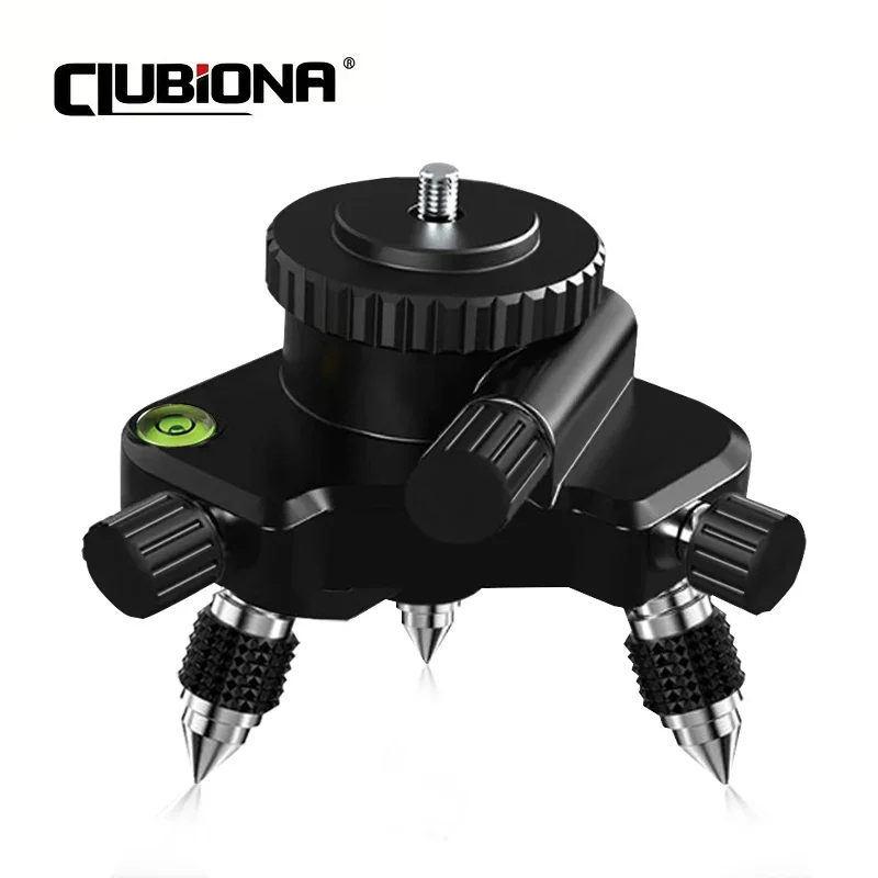 CLUBIONA Lines laser level Metal Base 360 Rotation Adjustment Bracket for 1/4- or 5/8-inch interface laser Measure Tool