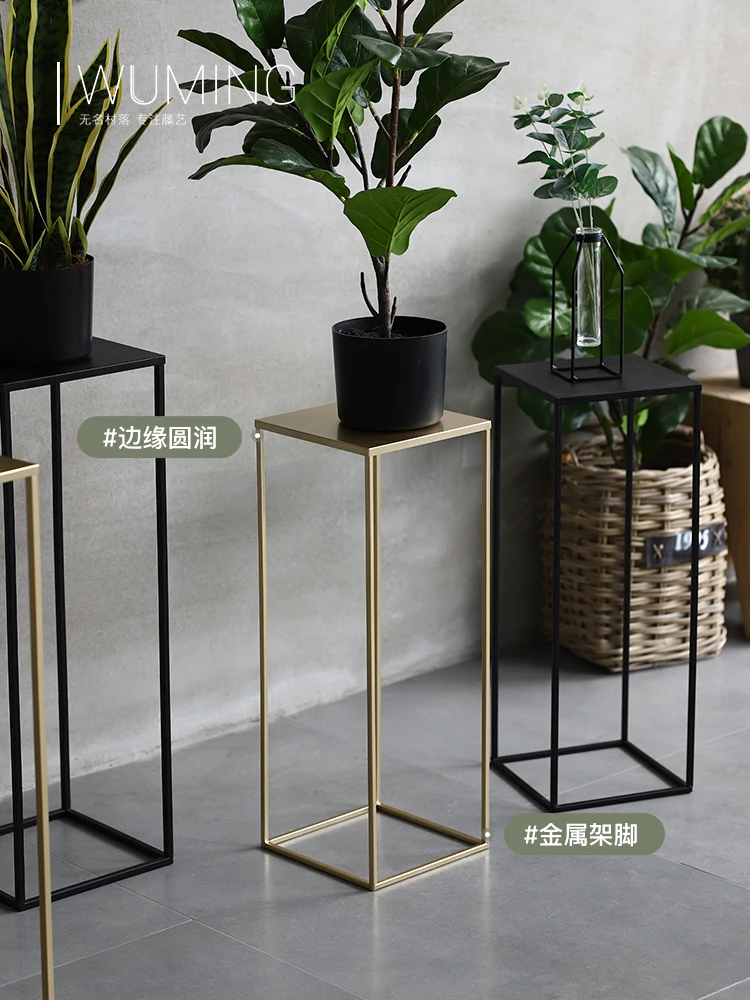 Creative Iron Corner Table Light Luxury Living Room Minimalist Sofa Side Table Modern Simple Storage Flower Stand