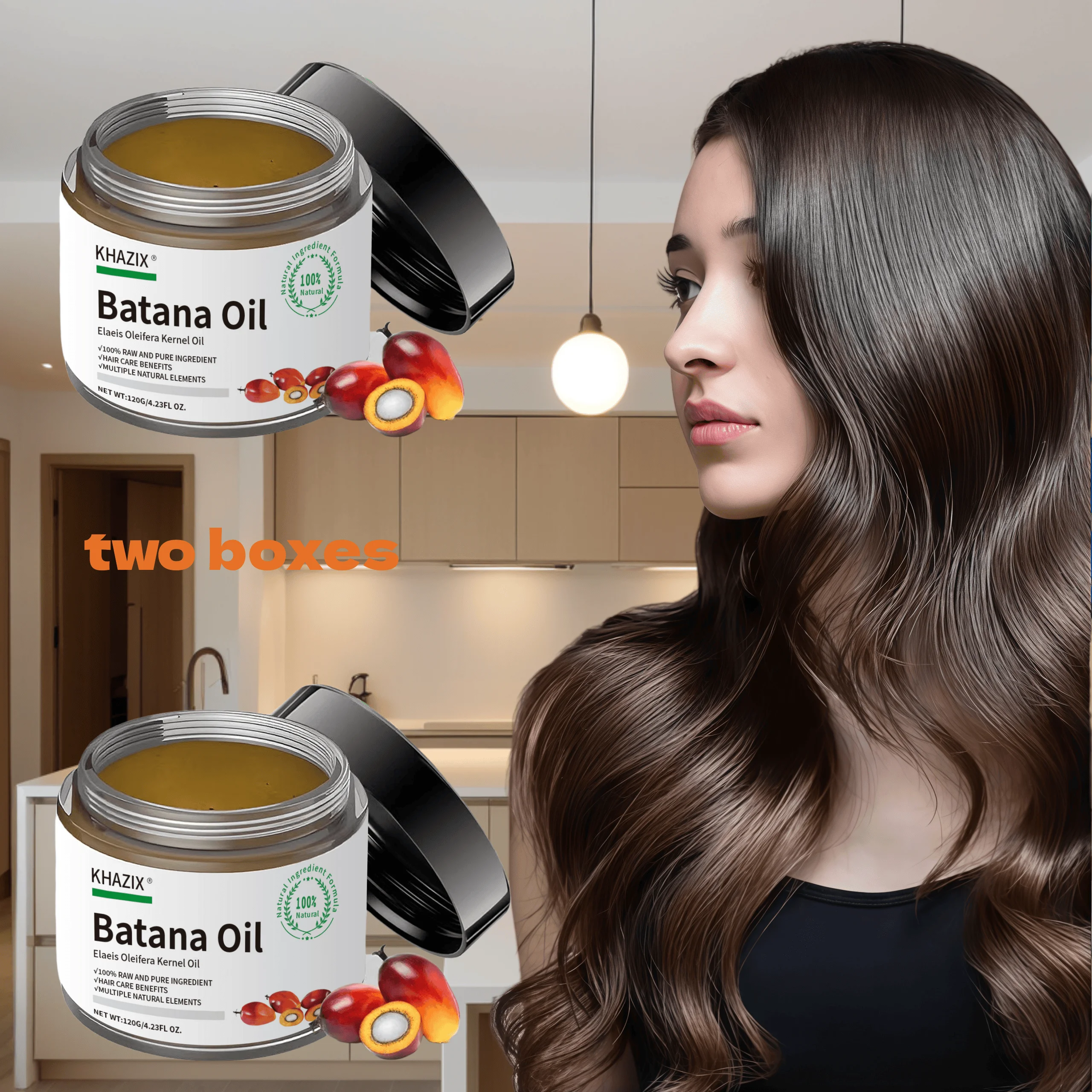 

Two boxes Hair Mask Anti Yellow Deep Nourishing Shiny Hair Repair Dry FrizzyDamaged Maltreated Hair Care Conditioner 120g