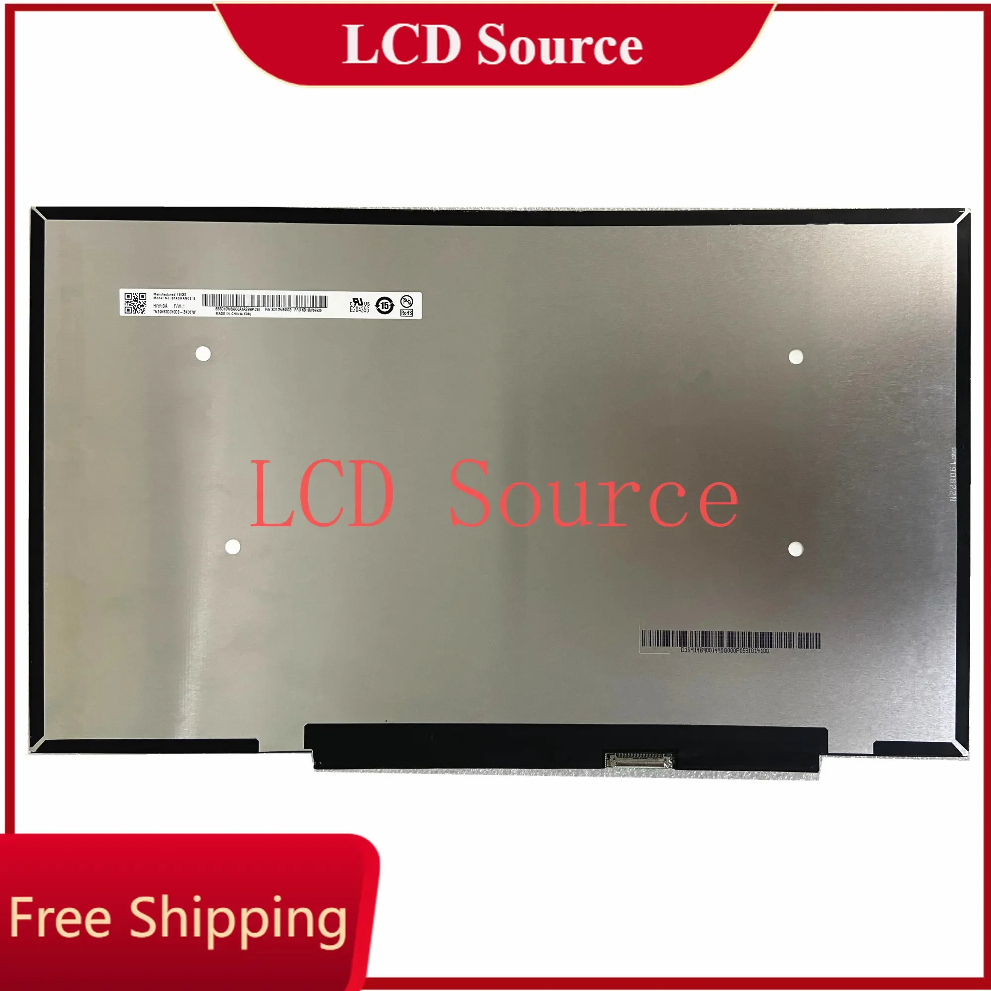 Imagem -01 - Painel Lcd Magro Matriz 30 Pin Magro 14 Polegada B140han06.8 B140han06.b B140han06.2 5d11b60376 5d10w69926