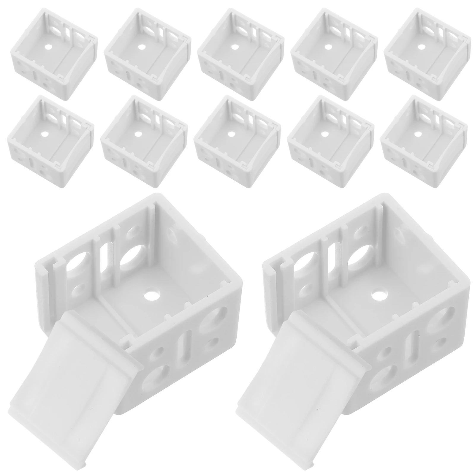 

12pcs Curtain Track Mounting Brackets Heavy Duty Plastic Blind Installation Accessories Compact Size Household Supplies