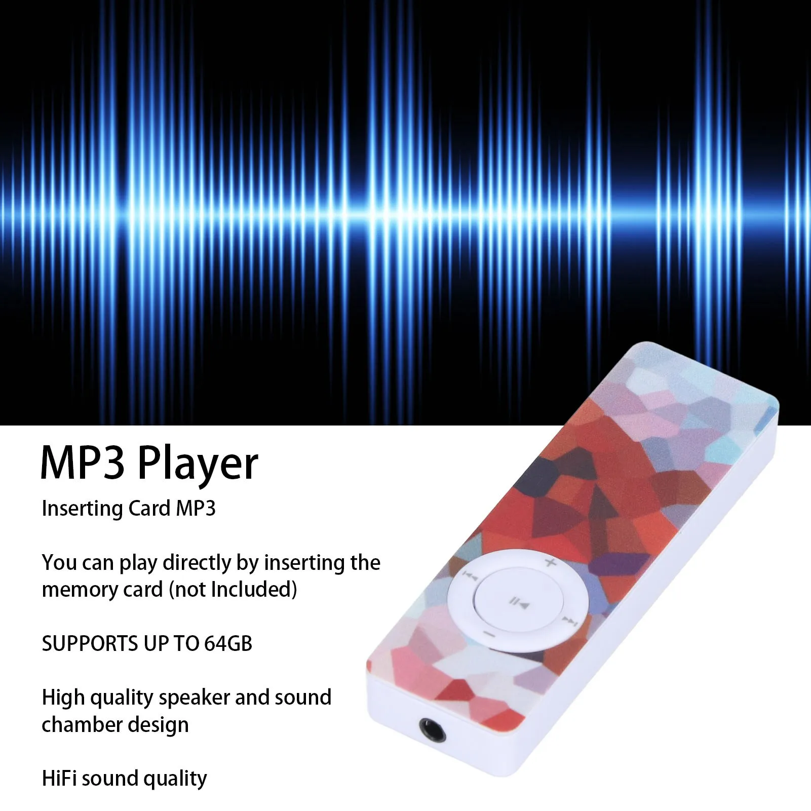 MP3 Music Player MP3 Player MP3 Player Build in Speaker Portable Music Player Supports Up to 64GB for Running Traveling Business