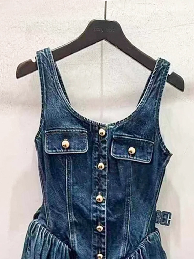 

High Waist A-Line Dr with Belt Spring Design Women's Casual Ele Dr Polyester Fiber ort Sve Color