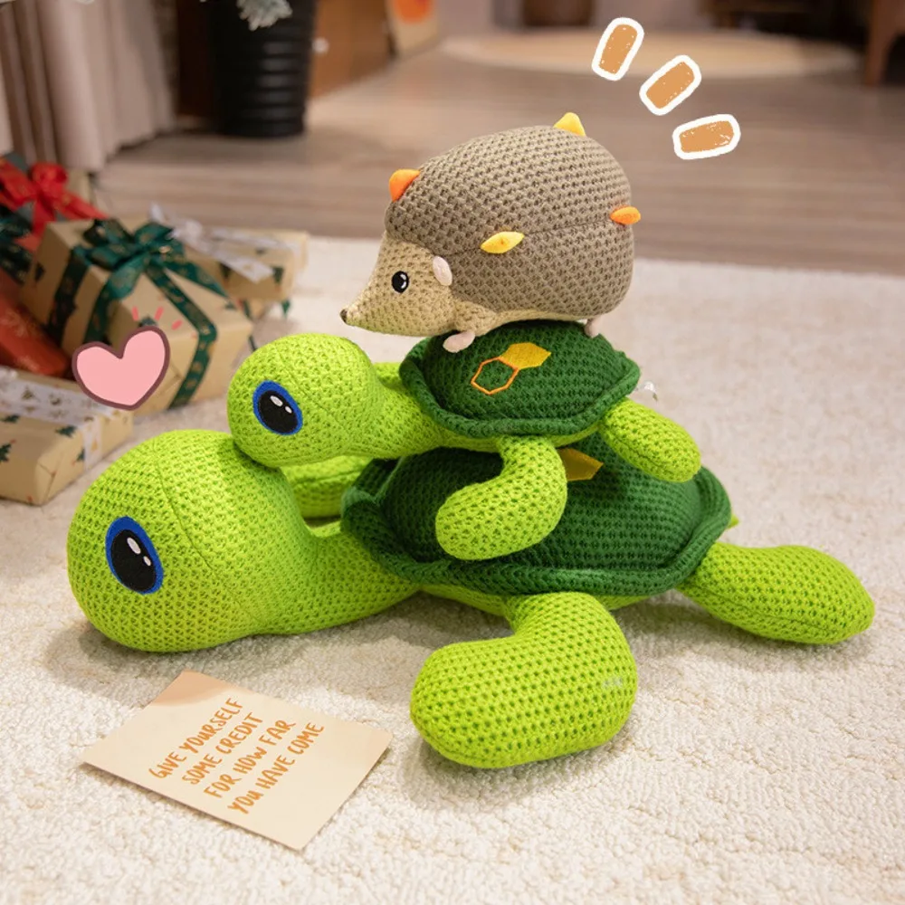 

Knitted Tortoise Plush Toy Animal Stuffed Sea Turtle Stuffed Doll Collection Ins Plush Hedgehog Doll Kids Birthday Christmas
