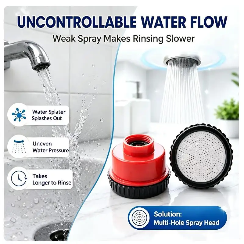 High-Pressure Shower Head With 1000 Ultra-Fine Spray Nozzles For Water Saving