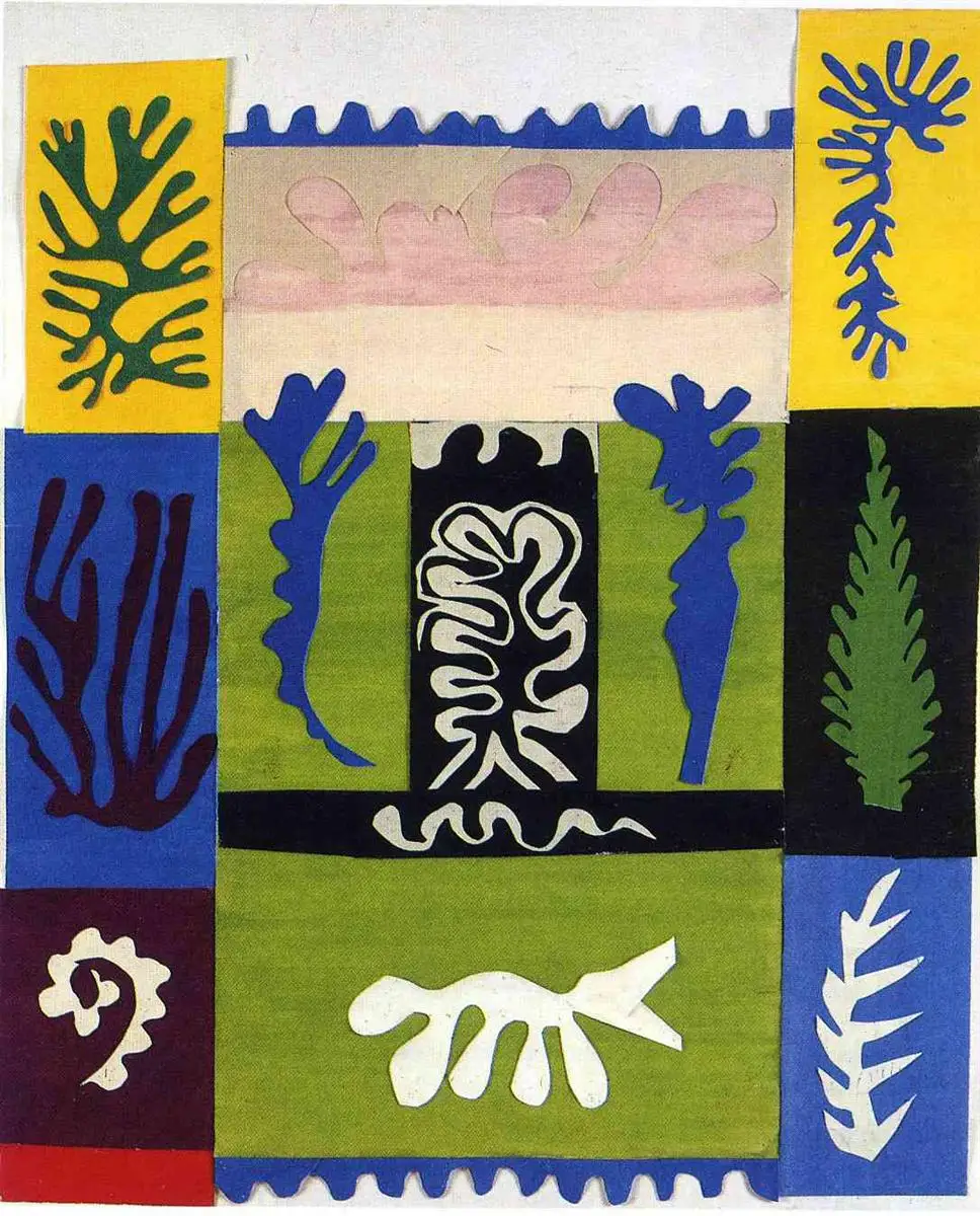 100% handmade famous oil painting on canvas wall decor,Cut outs by Henri Matisse,Free Shipping,High Quality