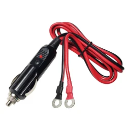 Cable adaptador de encendedor de enchufe macho con Terminal de ojal, Cable de extensión de encendedor de cigarrillos, fuente de alimentación para inversor de coche, 12V, 24V