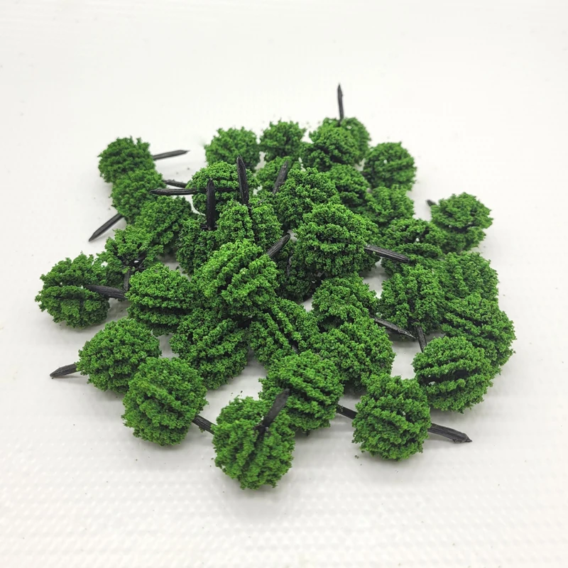 40pcs Model Tree Ball Tree Low Shrub Trees for Multi-scale Sand Table Material Wilderness/urban Green Landscape Decor Diorama