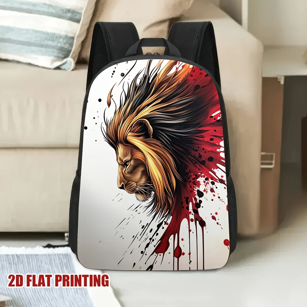 

Lion Mane Bloodstained Backpack with Adjustable Shoulder Straps, Perfect for Teens and Teens to Wear Comfortably.