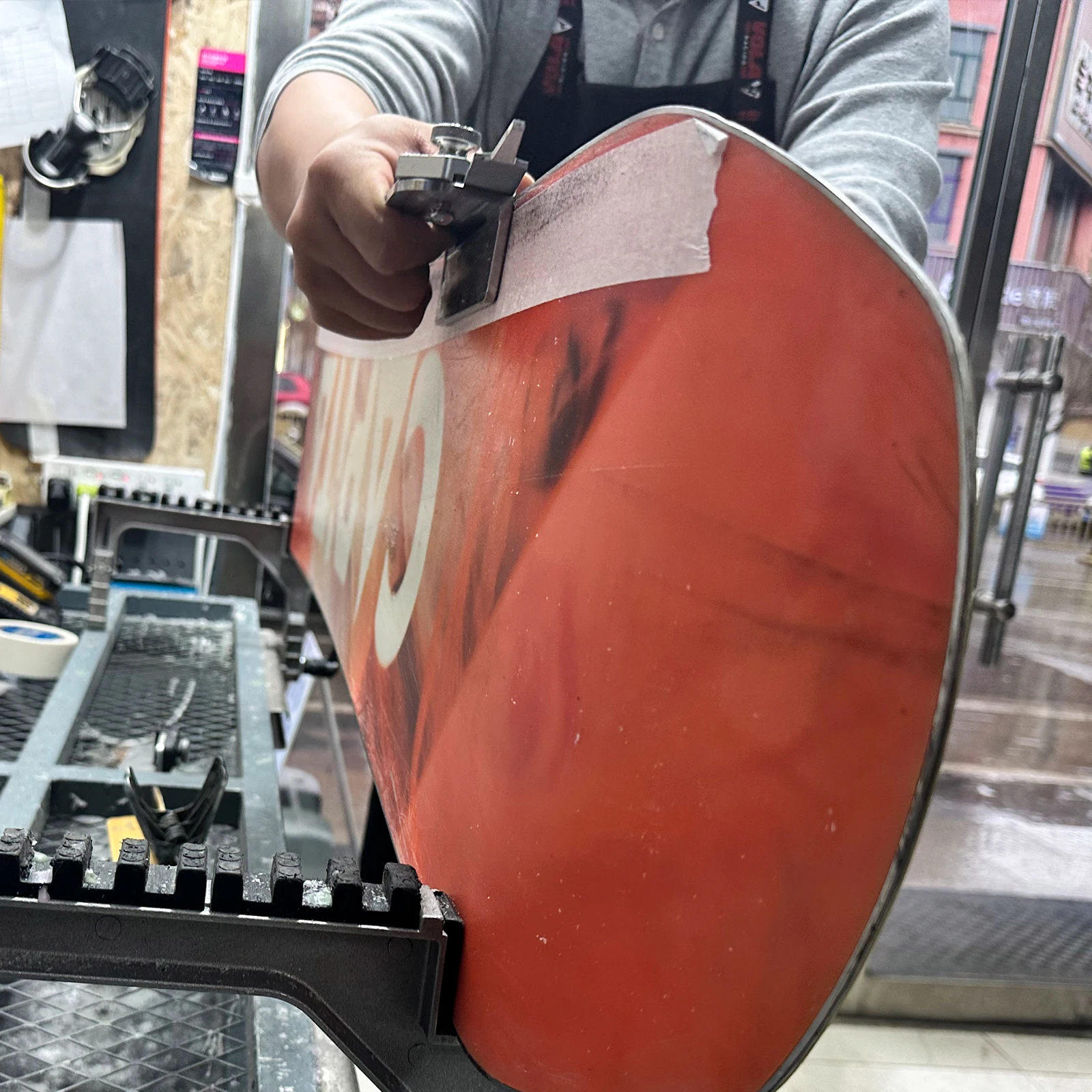 XCMAN Ski Snowboard Edelstahl 304, Racing, seitlicher Abschrägwinkel, Feilenführung, CNC, hergestellt mit Klemme und Feile – Detail 6