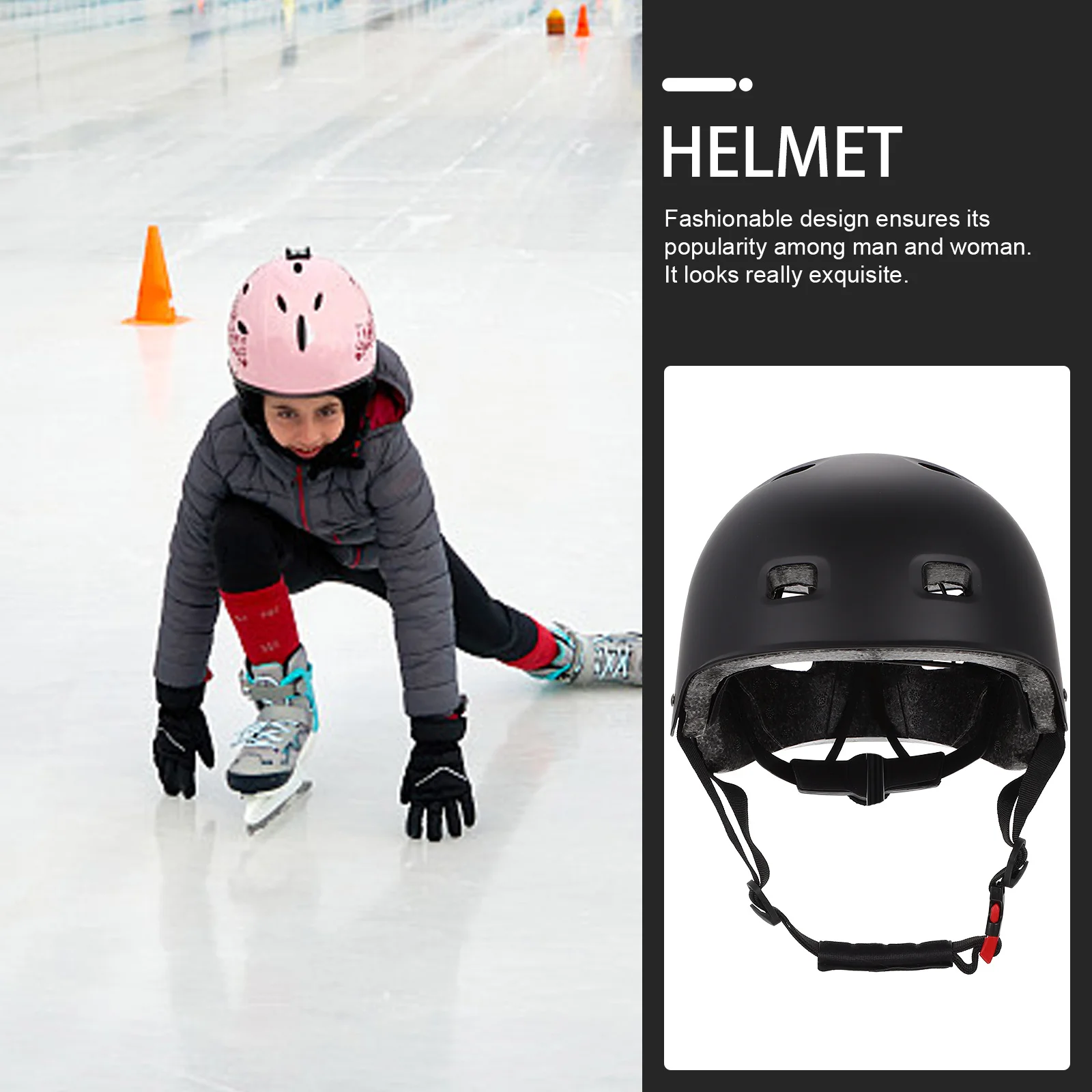 لوح تزلج للبالغين قابل للتنفس وخفيف الوزن وواقي رأس للتزلج والرياضات الخارجية وركوب الدراجات