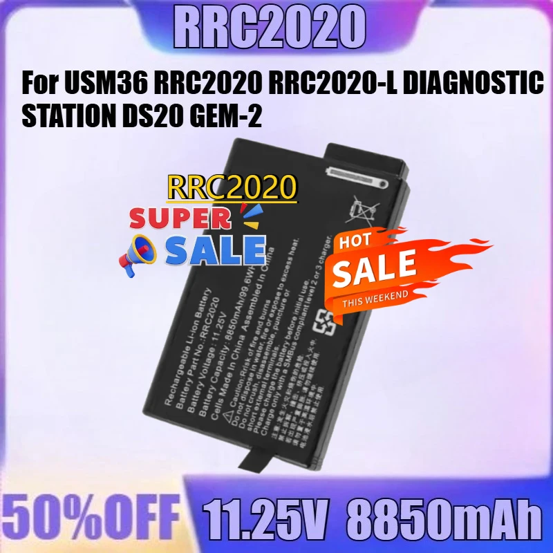 

New RRC0202 11.25V 8850mAh Battery for USM36 RRC2020 RRC2020-L DIAGNOSTIC STATION DS20 GEM-2 8850mah Ultrasonic Battery