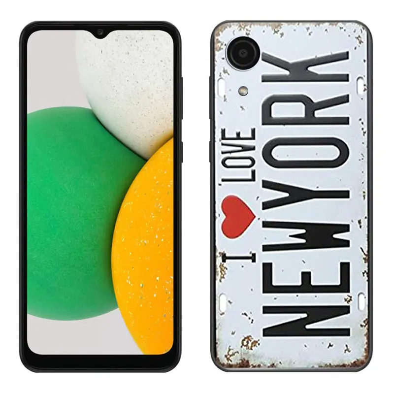 Retro Funny License Car Black Phone Case For Samsung Galaxy A01 A03 Core A04 E A02 A05 A10 A20 A21 A30 A50 S A6 A8 Plus A7 2018