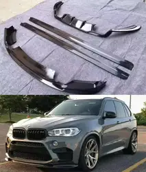 For BMW F85 F86 X5M X6M 2014-2018 Real Carbon Fiber Bumper Front Lip Rear Trunk Diffuser Spoiler Full V Body kit