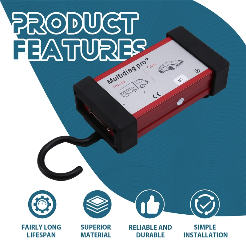 

Диагностический инструмент для автомобилей и грузовиков Multidiag Pro + печатная плата TCS Bluetooth OBD2 сканер V9.0 V2021.11 NEC NAIS реле-AT80