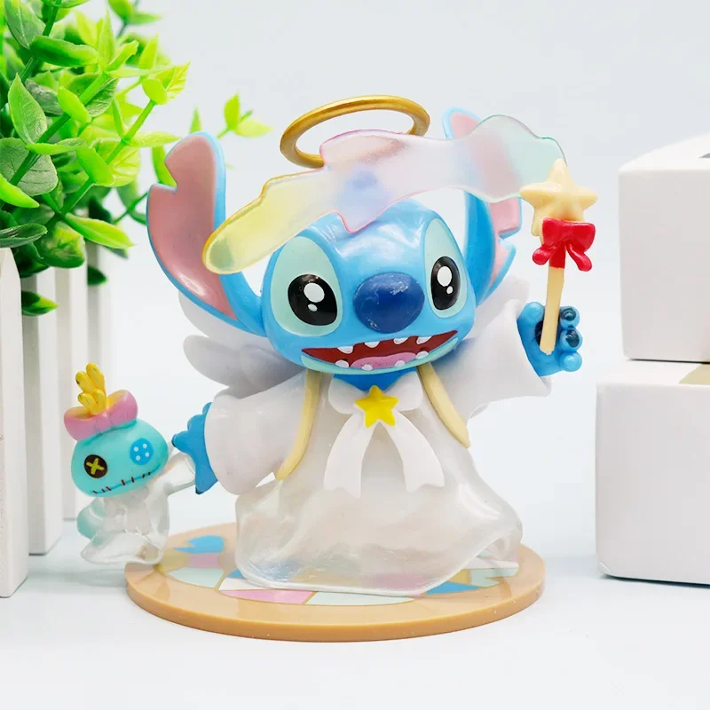 

6pcs/set Disney Lilo & Stitch Funny Diary Series Cute PVC Stitch Doll Statues Collectibles Children's Birthday Christmas Gifts