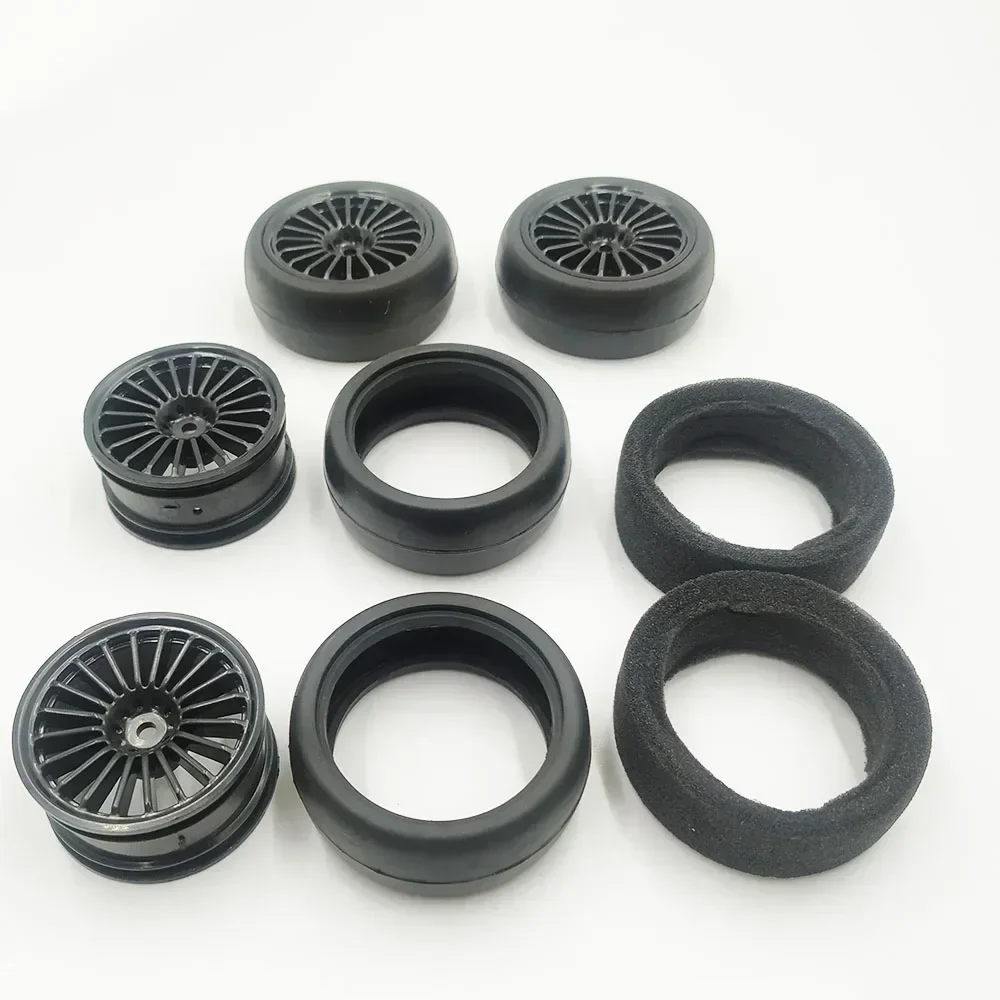 4Pcs/2pcs 26mm Rubber RC Tyres & Wheel Rims Hex 12 For 1:10th HSP HPI Sprint 2 Drift RS4 On Road 4WD